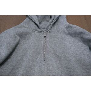 SZA SOS Album Graphic Half Zip Hoodie Gray Size M Medium Fleece Sweatshirt